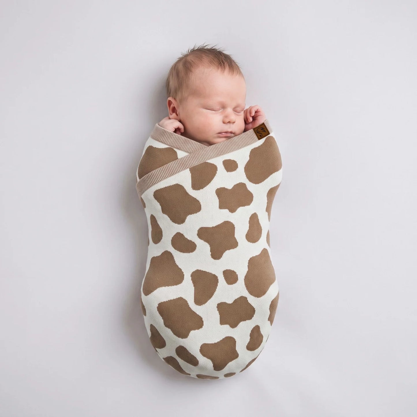 Baby Cow Jacquard Knit Blanket