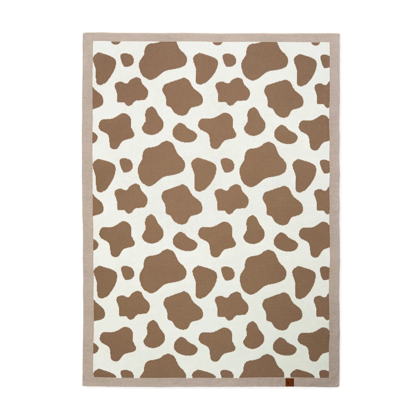Baby Cow Jacquard Knit Blanket