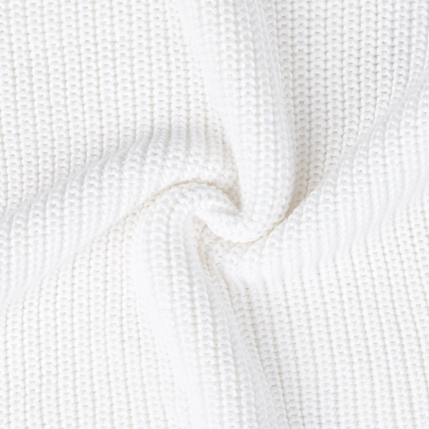 Baby Knit Romper Snap Closure in White