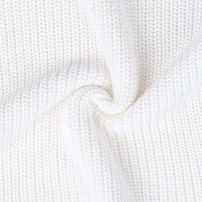 Baby Knit Romper Snap Closure in White