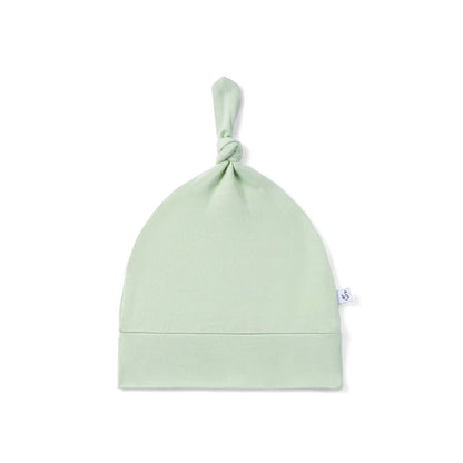Baby Knotted Cap in Sage Green