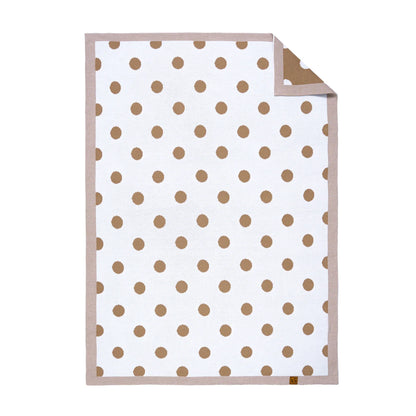 Baby Mocha Polkadot Jacquard Knit Blanket