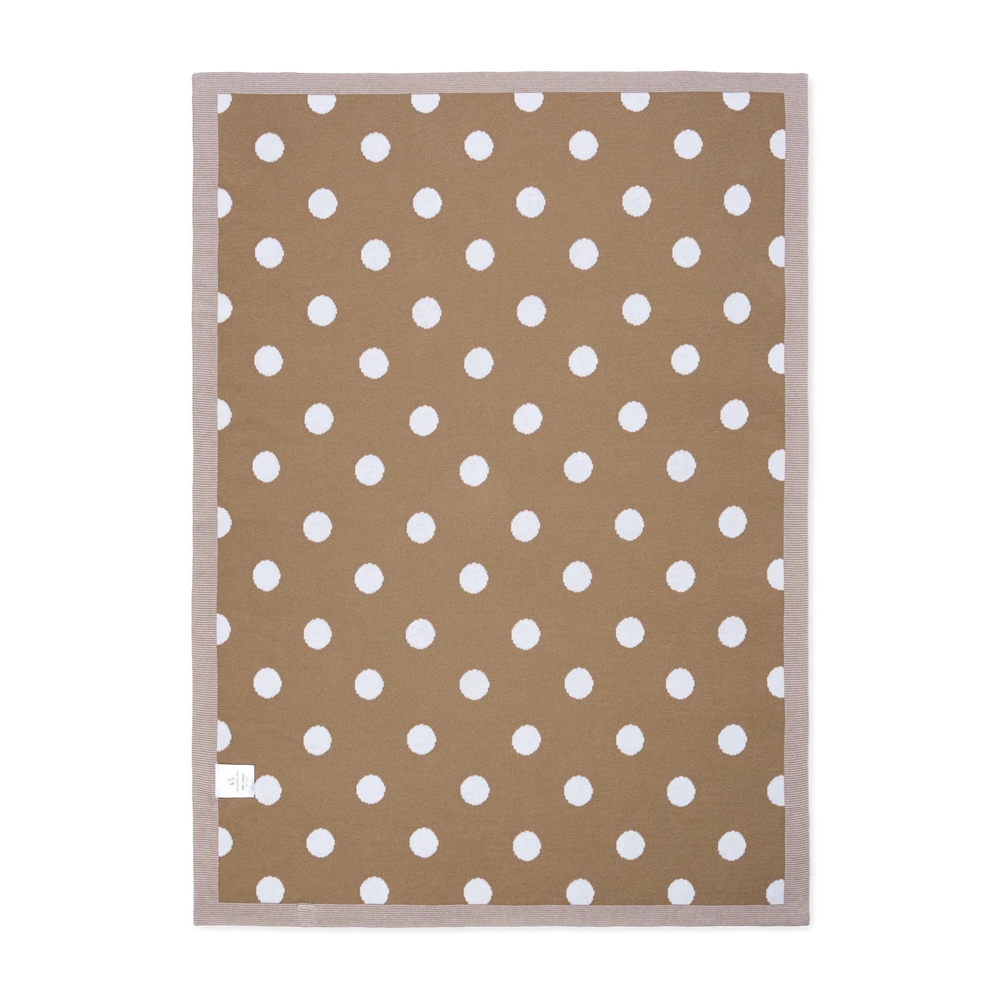 Baby Mocha Polkadot Jacquard Knit Blanket