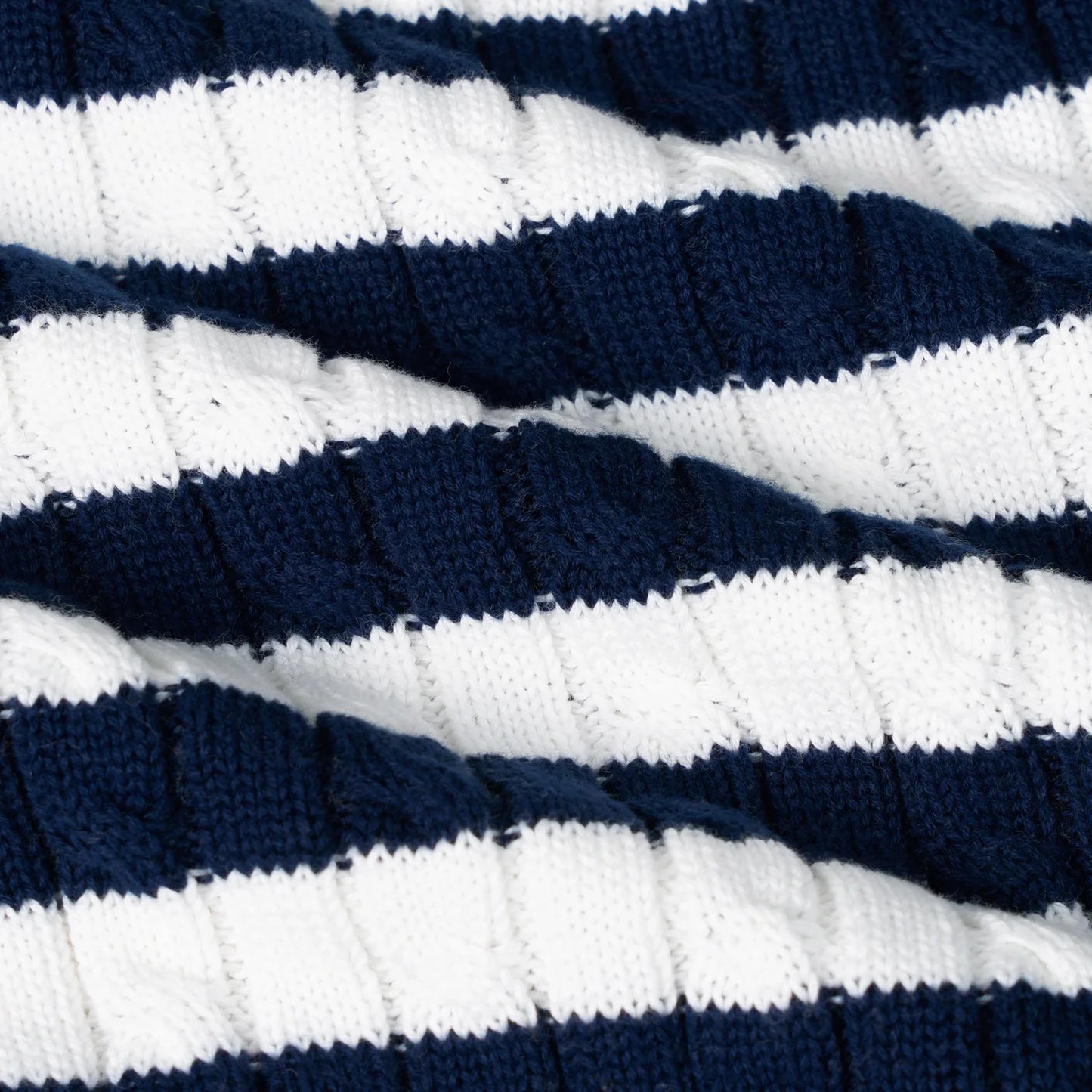 Striped Cable Knit Kids Sweater