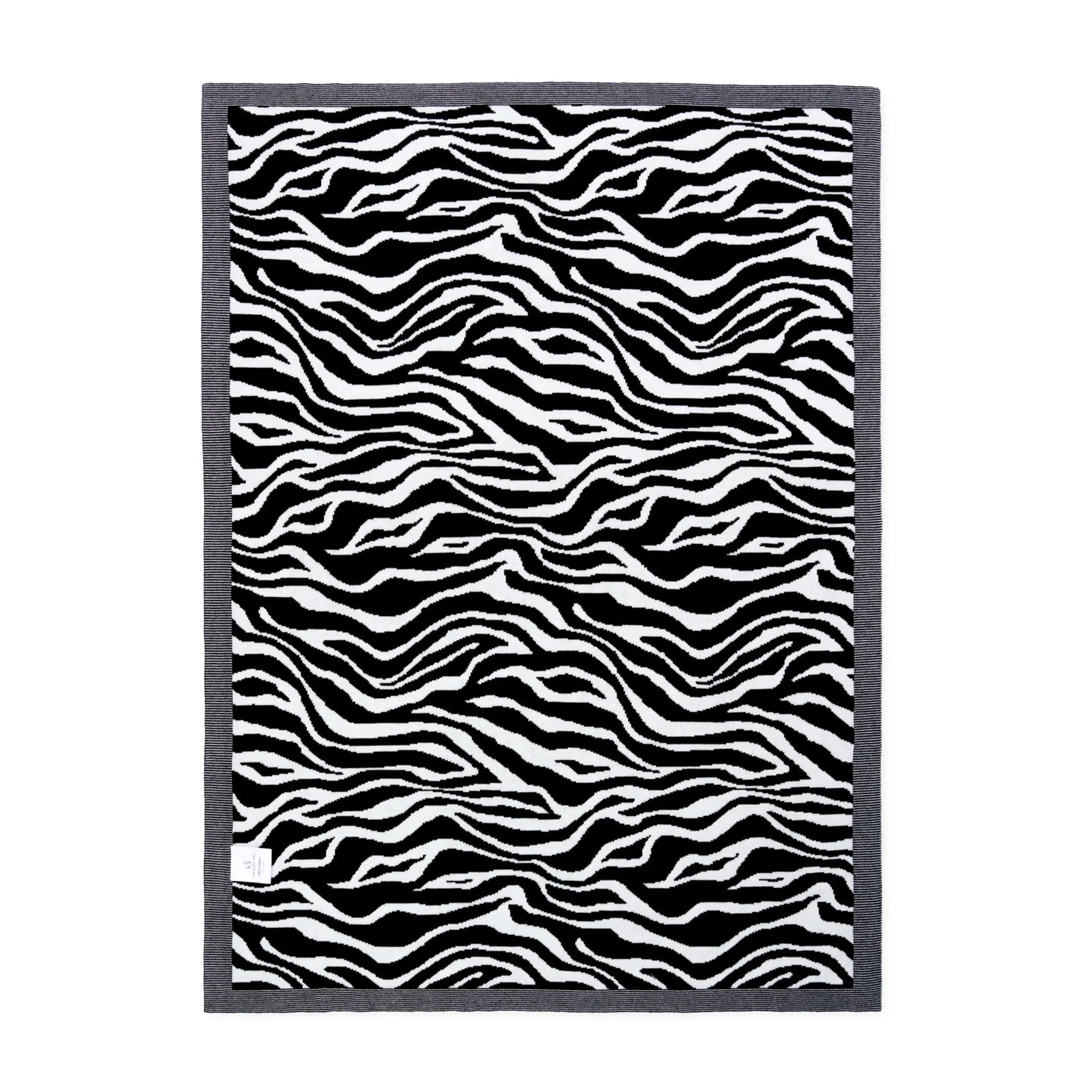 Baby Zebra Jacquard Knit Blanket