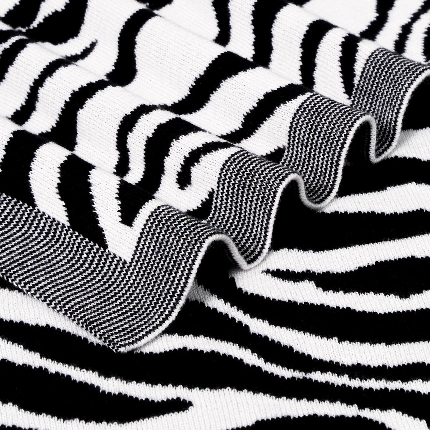 Baby Zebra Jacquard Knit Blanket