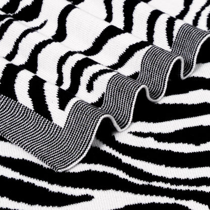 Baby Zebra Jacquard Knit Blanket