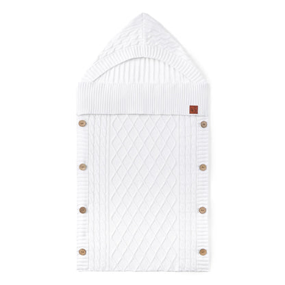 Cable Knit Baby Sleep Sack in White