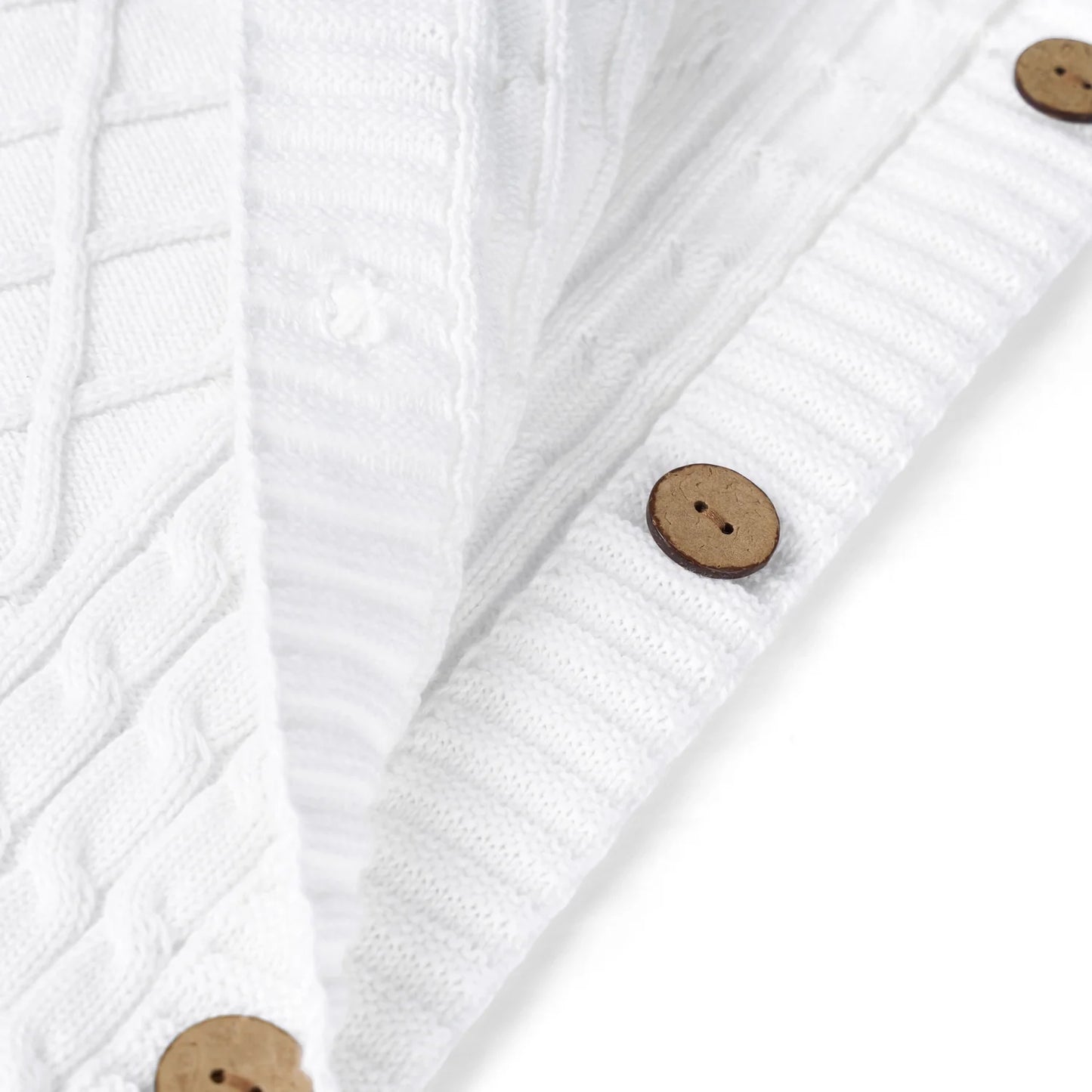 Cable Knit Baby Sleep Sack in White