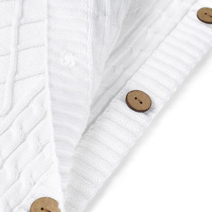 Cable Knit Baby Sleep Sack in White