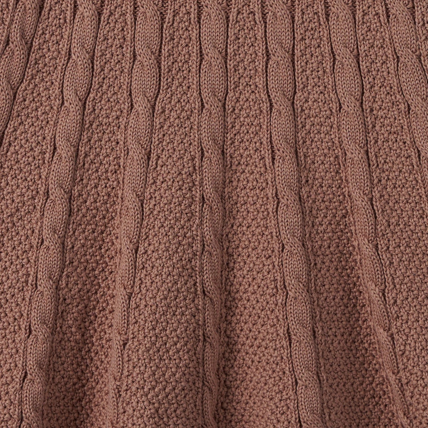 Cable Knit Polo Dress in Mocha