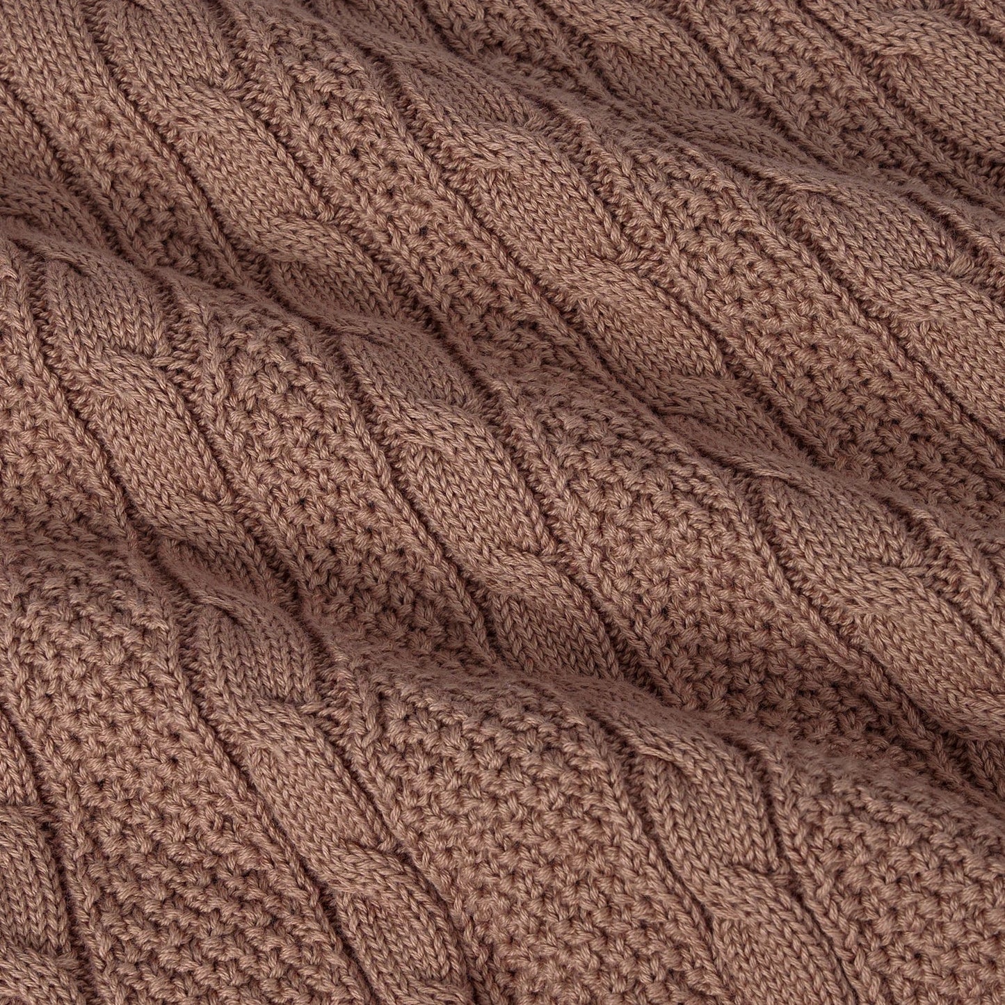 Cable Knit Polo Dress in Mocha