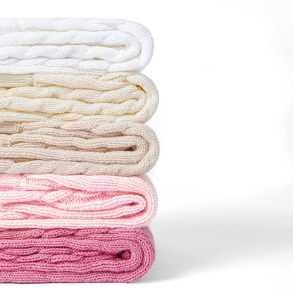 Cable Knit Short in Pink