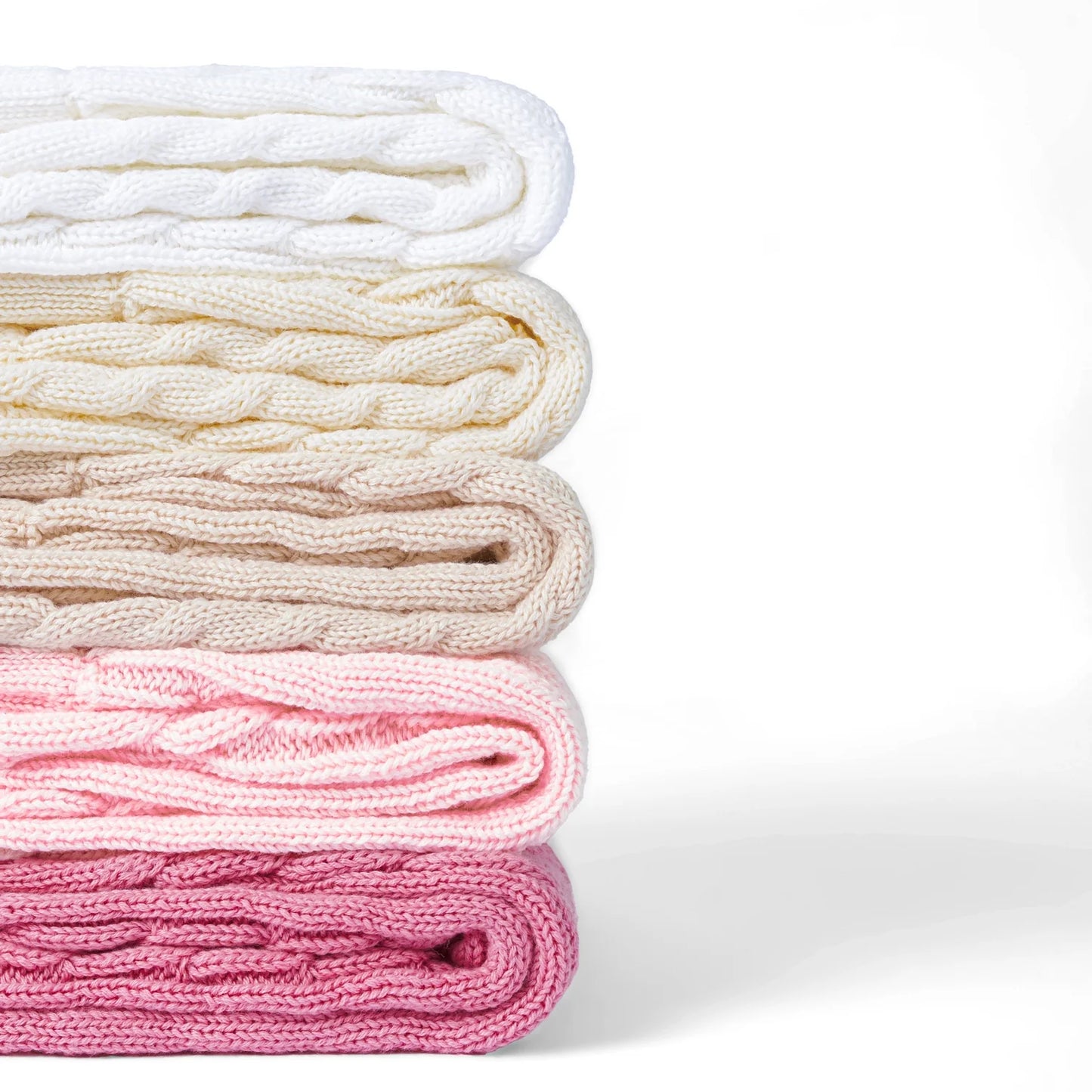 Cable Knit Short in Rose Pink