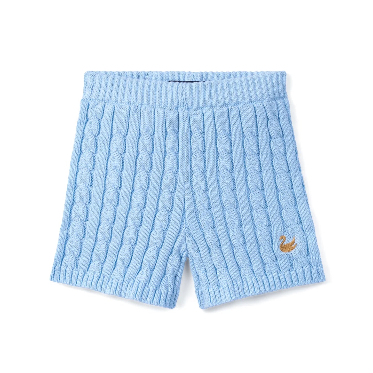 Cable Knit Short in Baby Blue