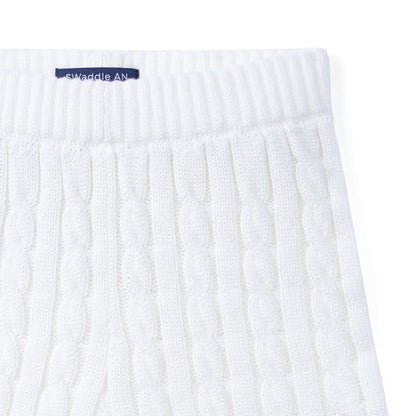 Cable Knit Short in White