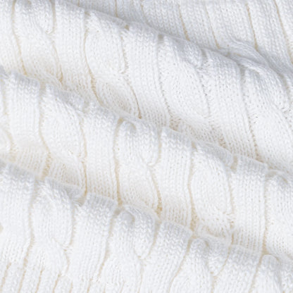 Cable Knit Short in White