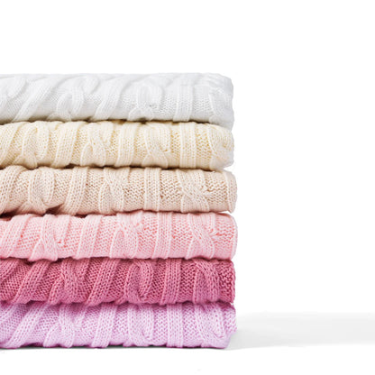 Cable Knit Skirts in Pink