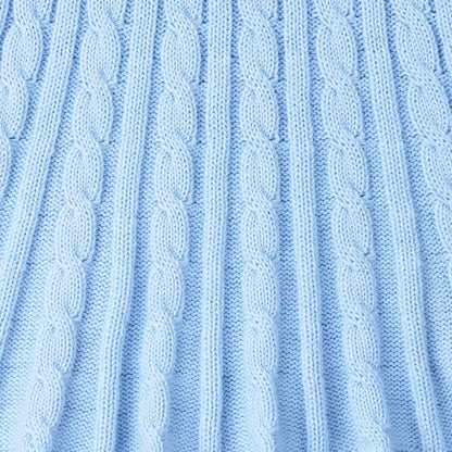 Cable Knit Skirts in Baby Blue