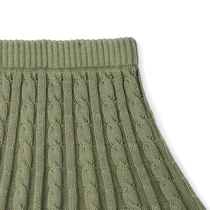 Cable Knit Skirts in Sage Green