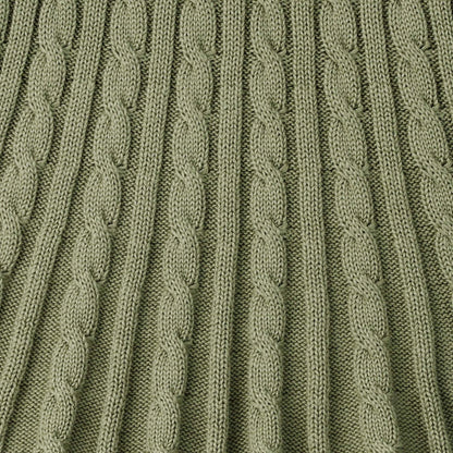 Cable Knit Skirts in Sage Green
