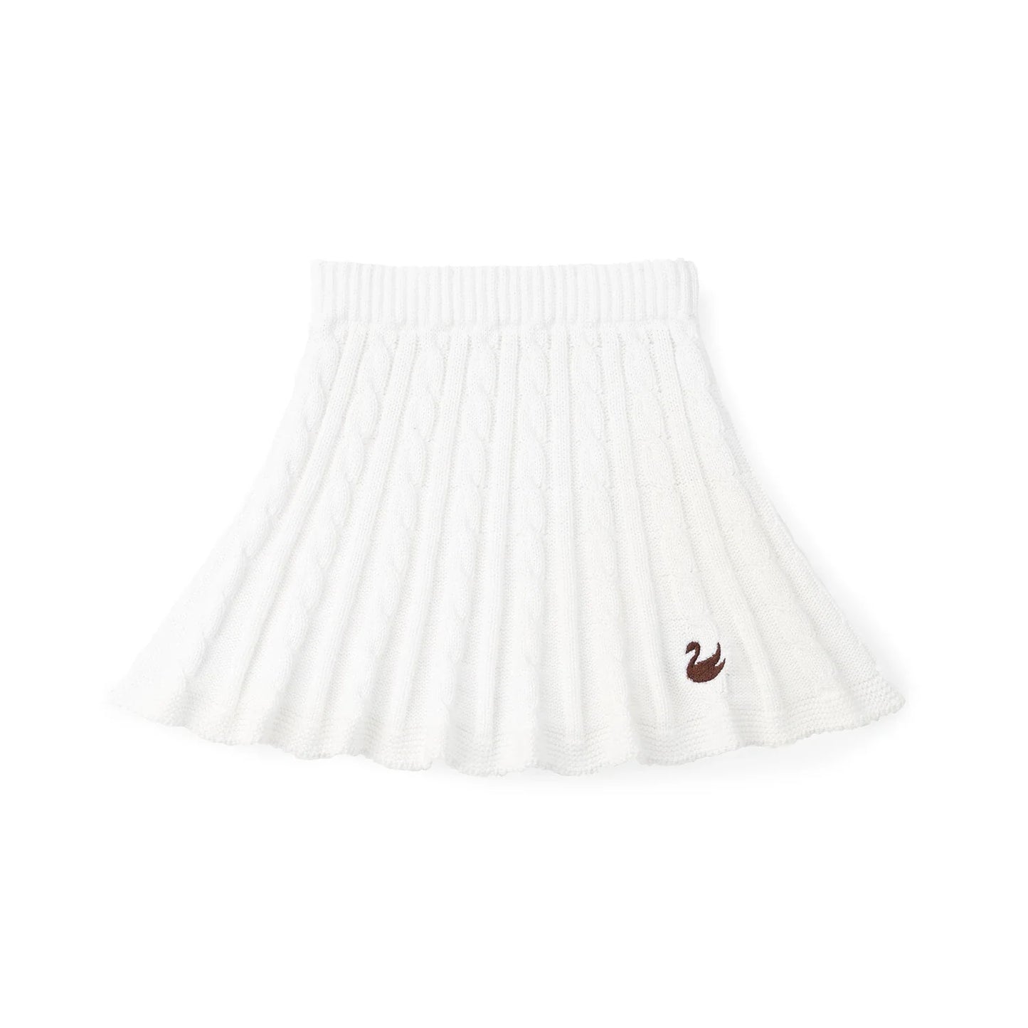 Cable Knit Skirts in White
