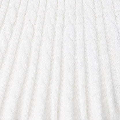 Cable Knit Skirts in White
