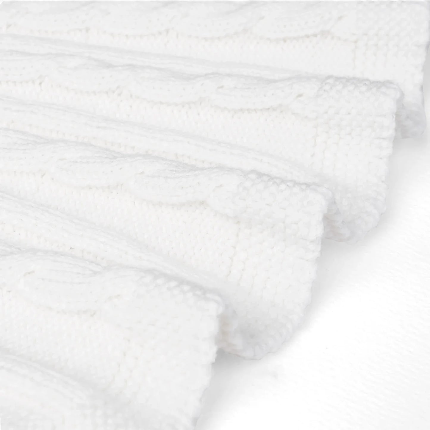 Cable Knit Skirts in White