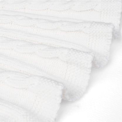 Cable Knit Skirts in White