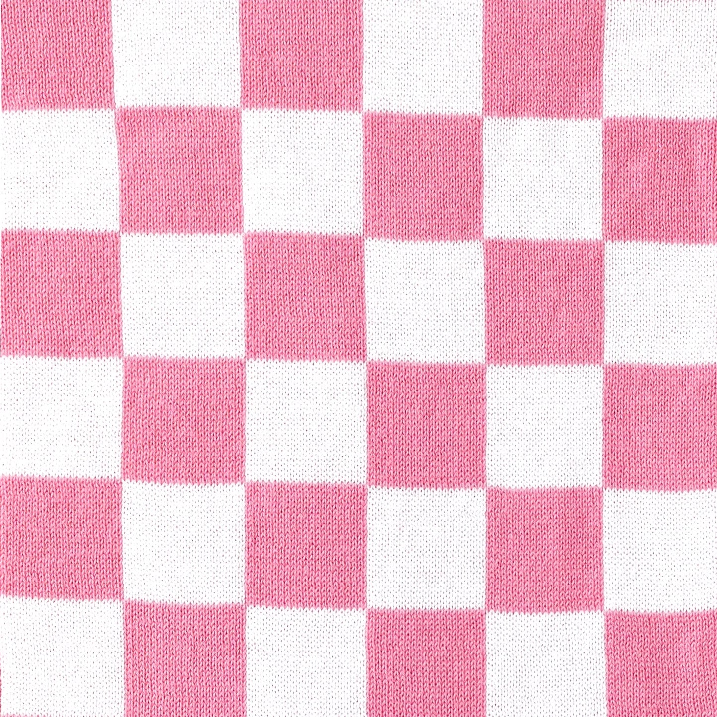 Pink Checker Baby Knit Playsuit