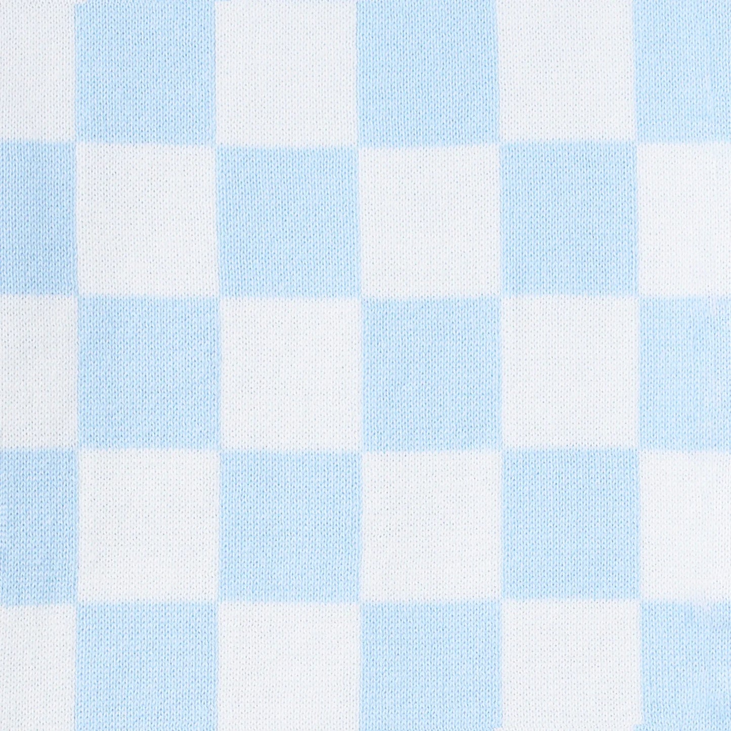 Blue Checker Knit Jogger Pants