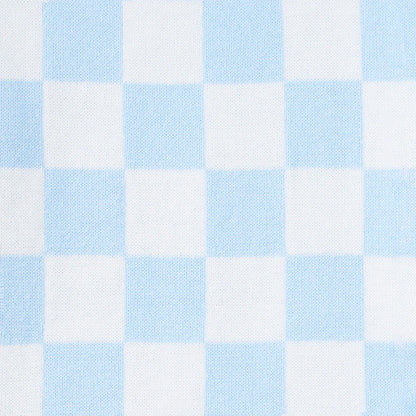 Blue Checker Knit Jogger Pants