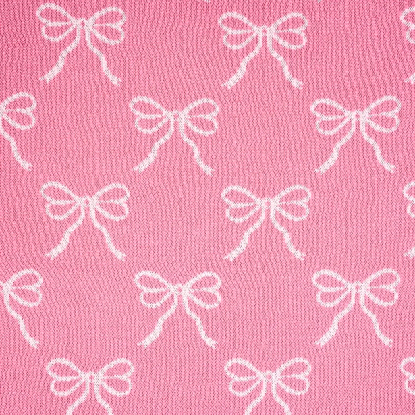 Coquette Bow Jacquard Knit Baby Blanket