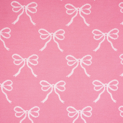 Coquette Bow Jacquard Knit Baby Blanket