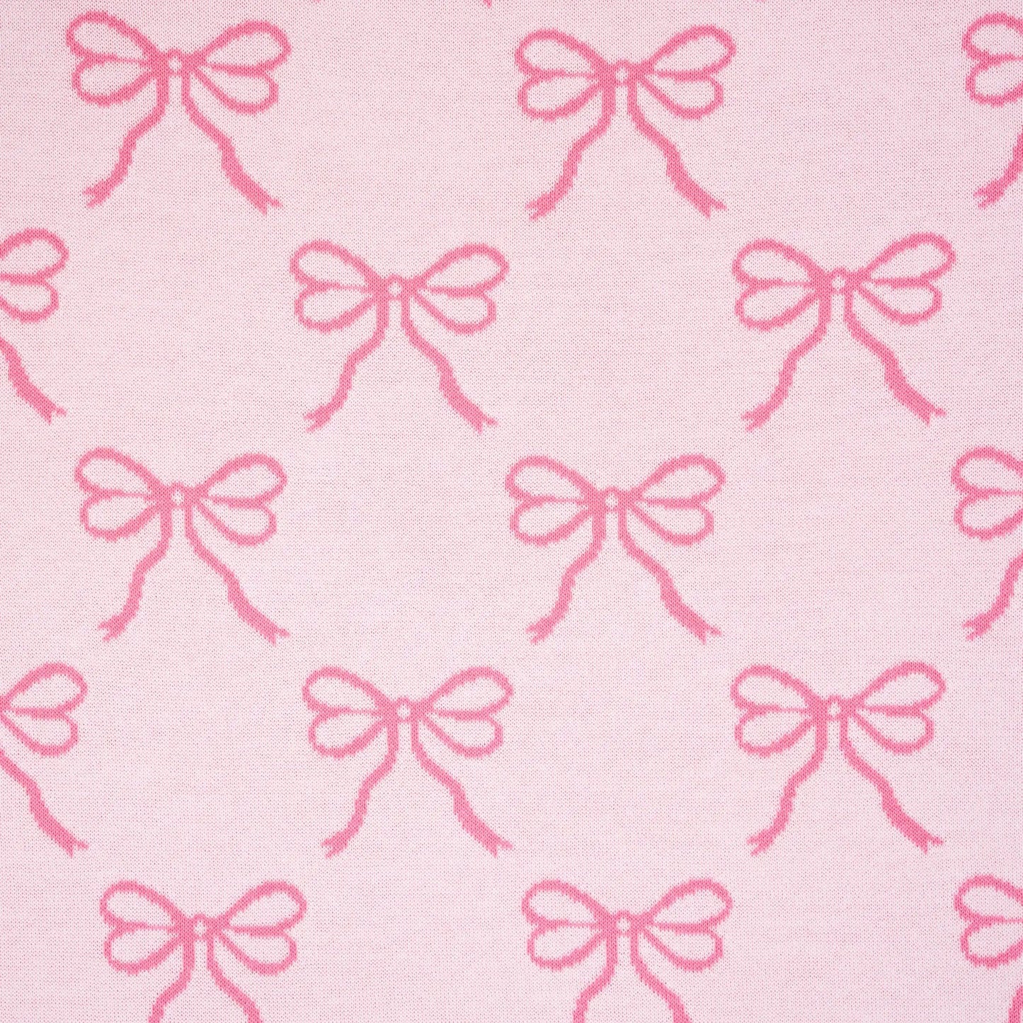 Coquette Bow Jacquard Knit Baby Blanket