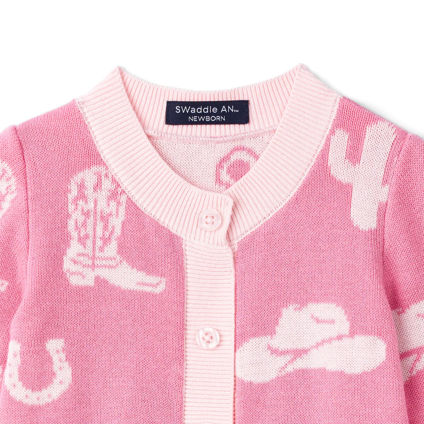 Cowgirl Baby Knit Button Romper