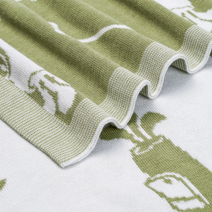 Golf Jacquard Knit Baby Blanket