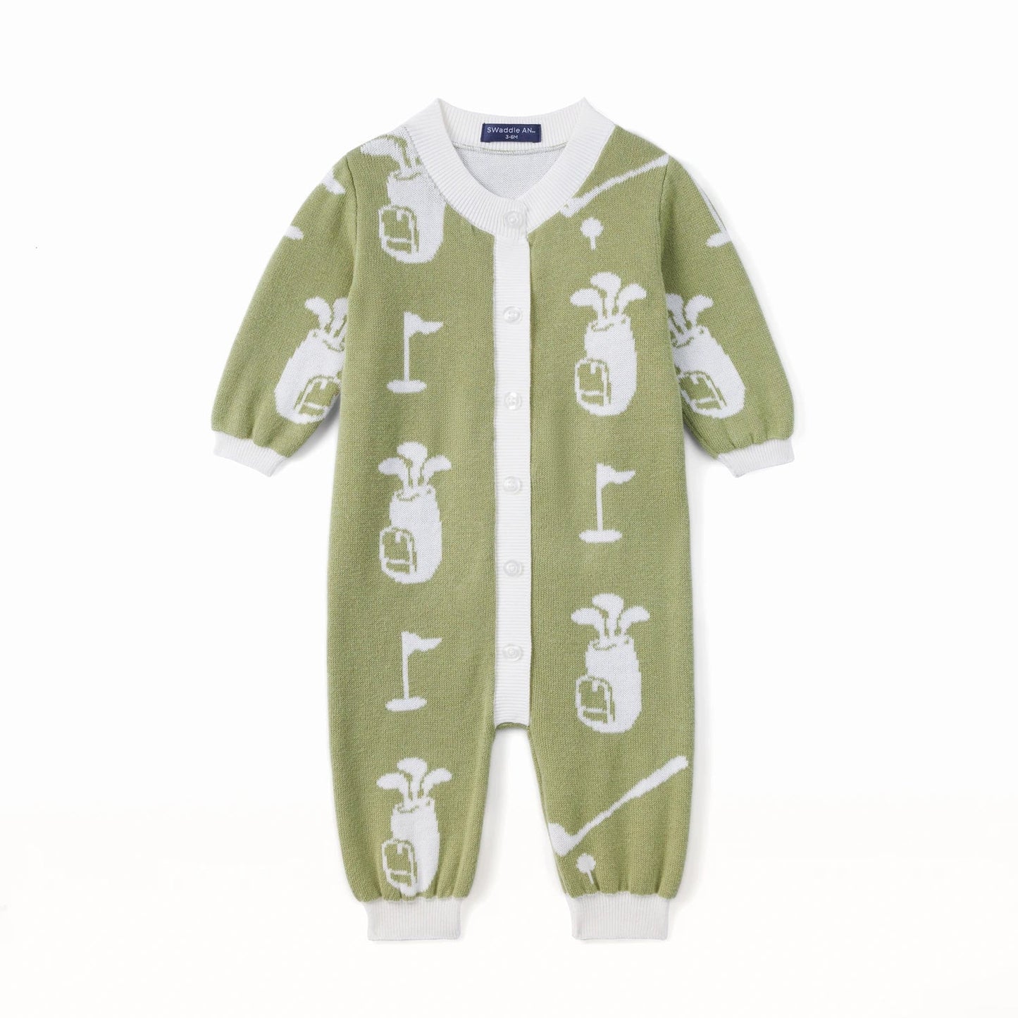 Golf Baby Knit Button Romper