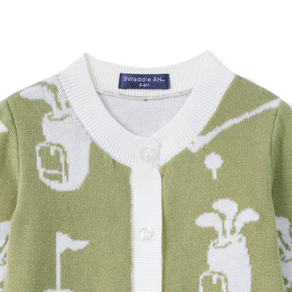 Golf Baby Knit Button Romper