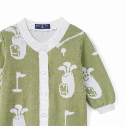 Golf Baby Knit Button Romper
