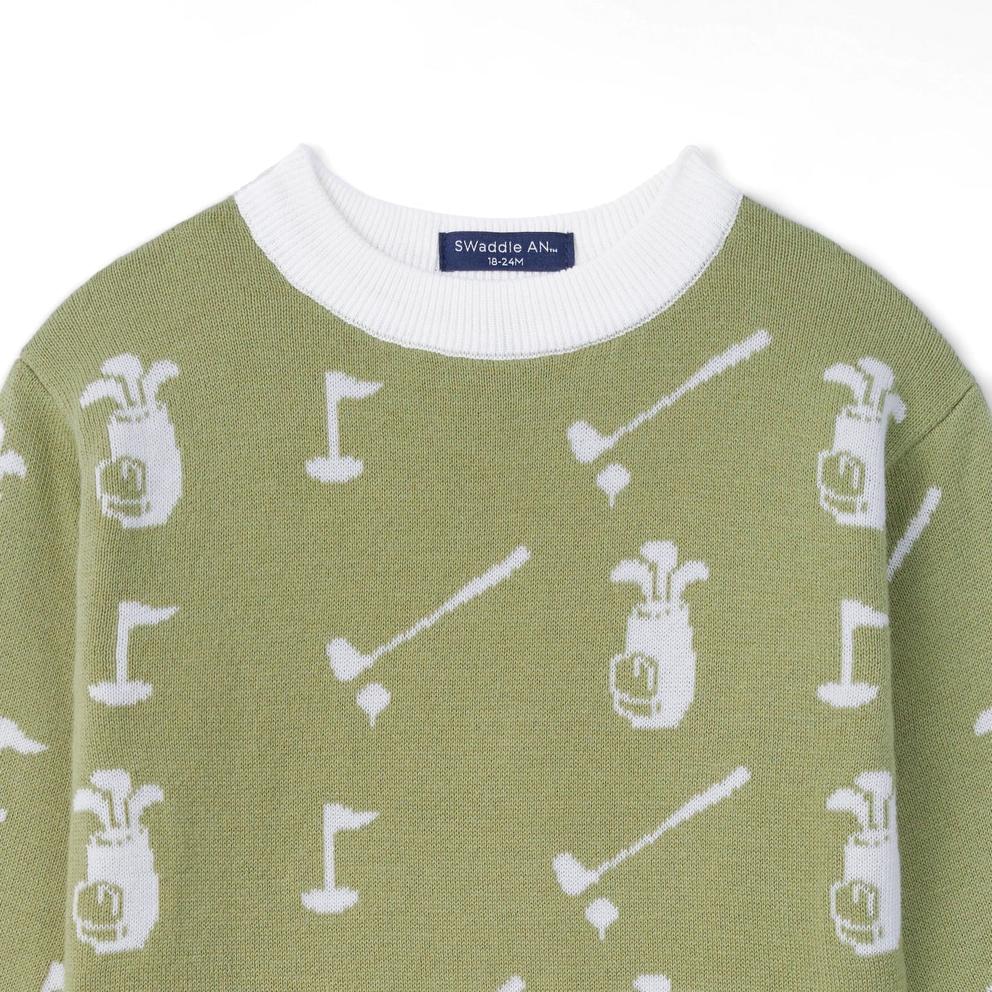 Golf Knit Long Sleeve Crewneck Sweater