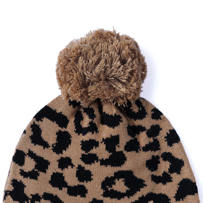 Leopard Baby Knit Beanie