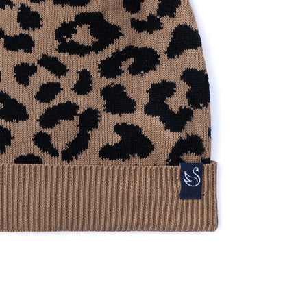 Leopard Baby Knit Beanie