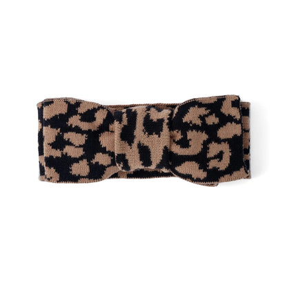 Leopard Knitted Oversized Topknot