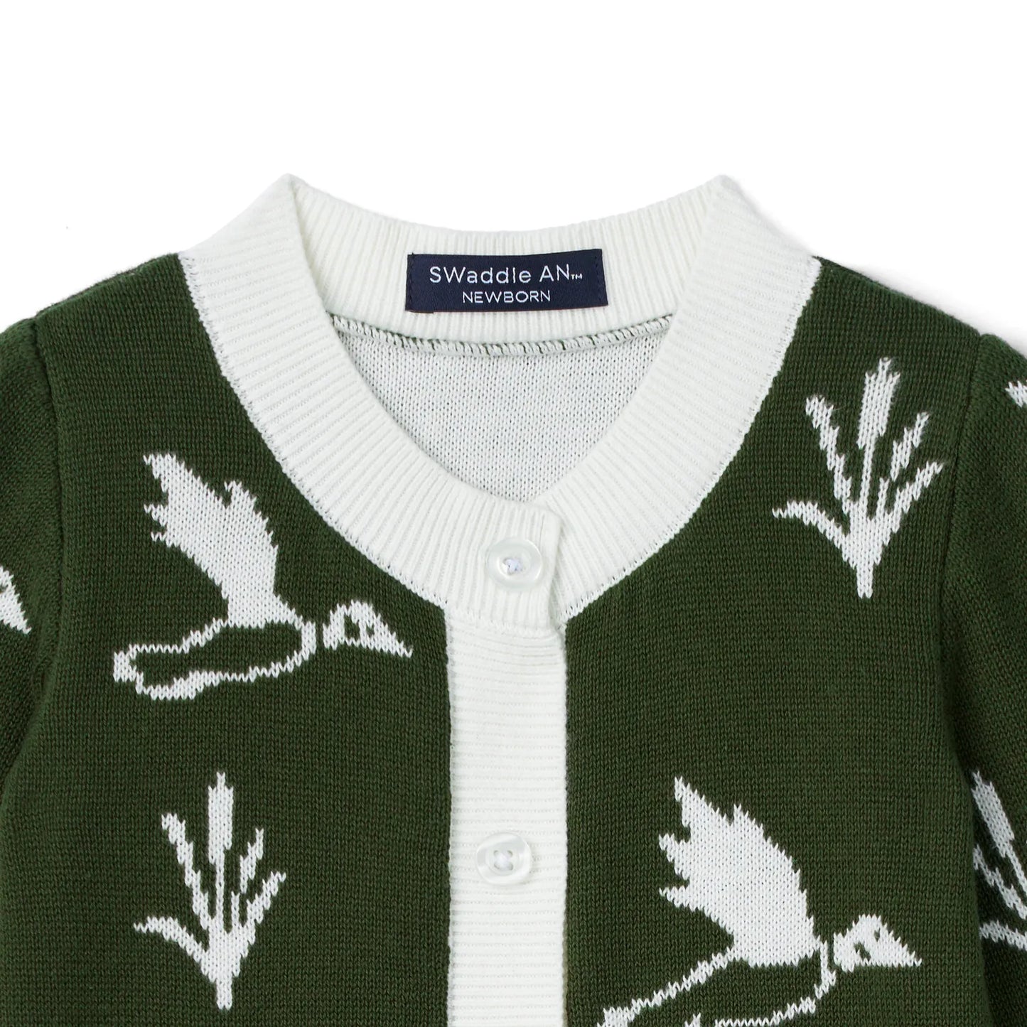 Mallard Duck Baby Knit Button Romper