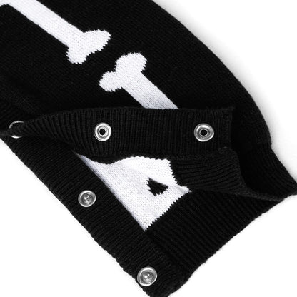 Skeleton Halloween Long Sleeve Knit Baby Romper