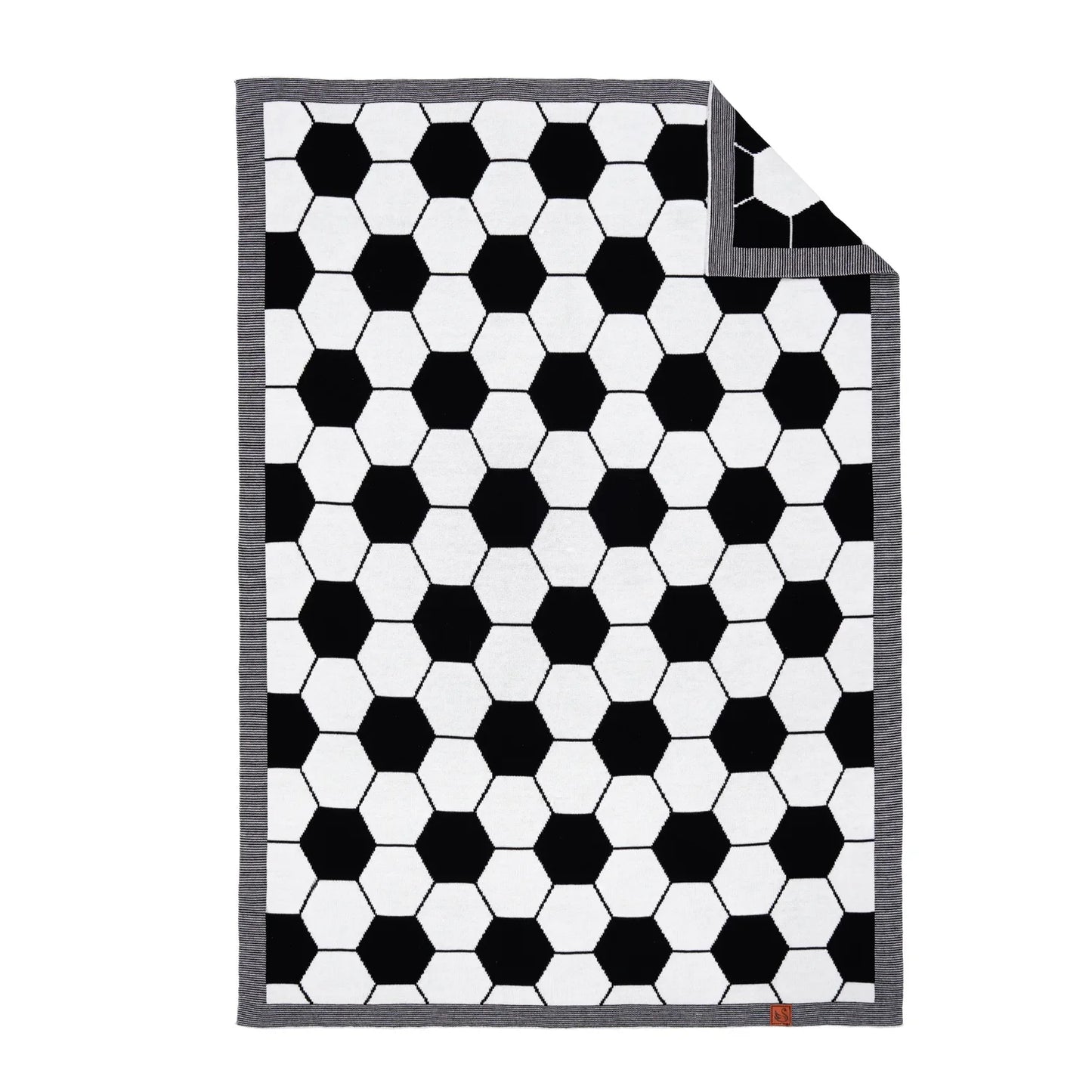 Soccer Jacquard Knit Baby Blanket
