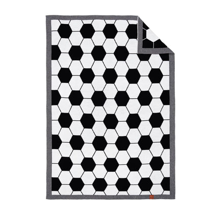 Soccer Jacquard Knit Baby Blanket