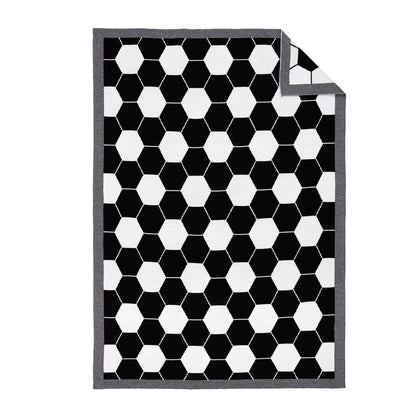 Soccer Jacquard Knit Baby Blanket