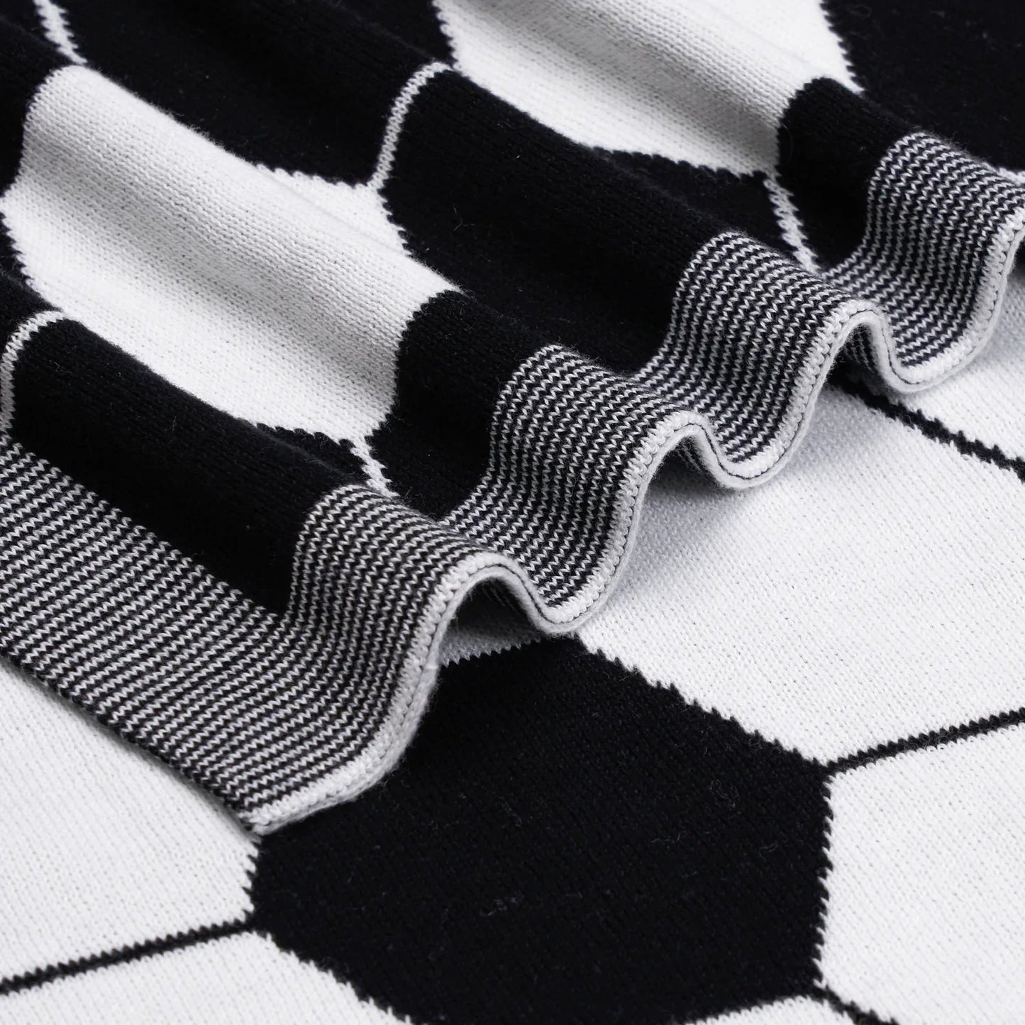 Soccer Jacquard Knit Baby Blanket